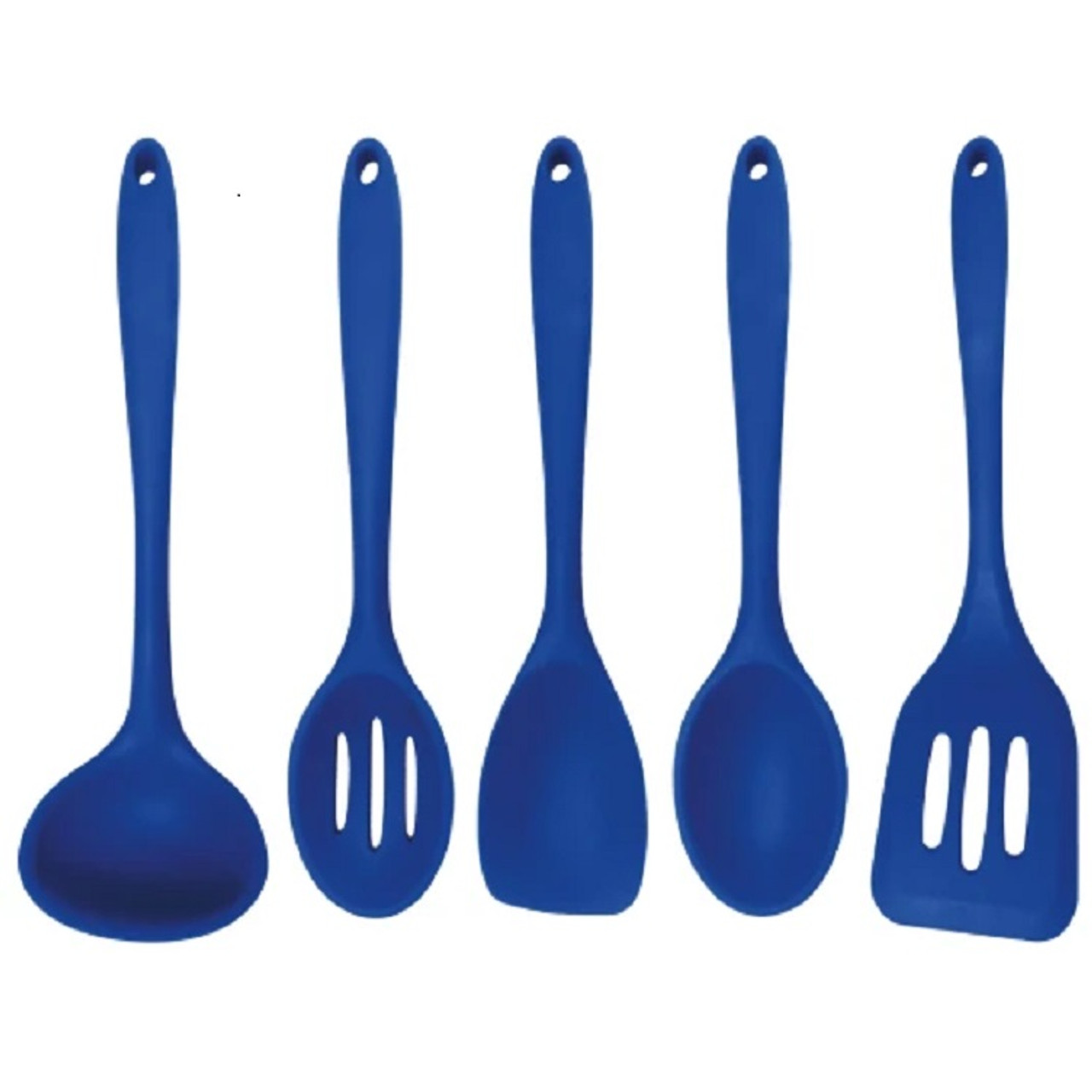 Better Houseware 5-peice Silicone Cooking Tool Set - Bright Blue (BH 3500B)