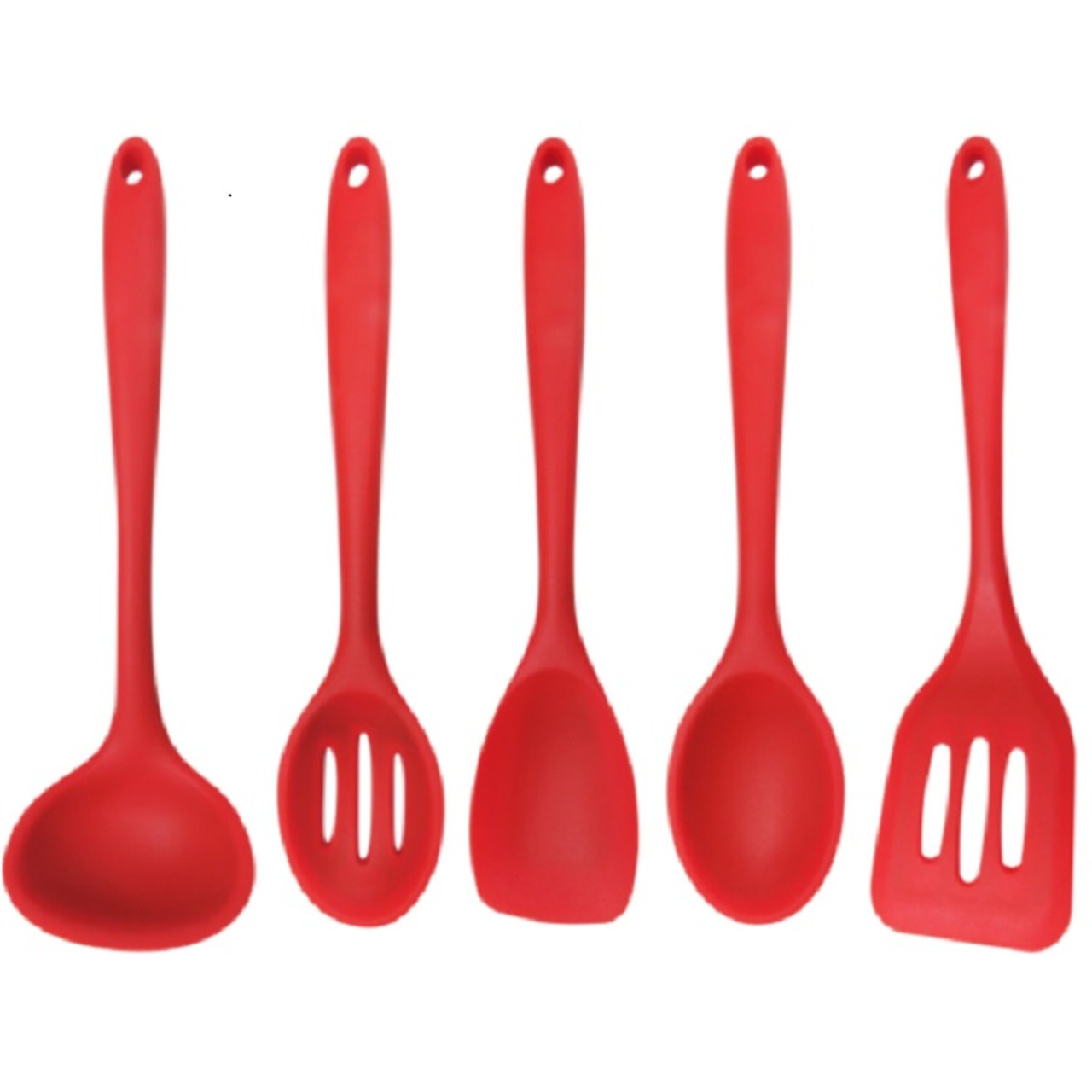 Better Houseware 5-peice Silicone Cooking Tool Set - Strawberry Red (BH 3500R)