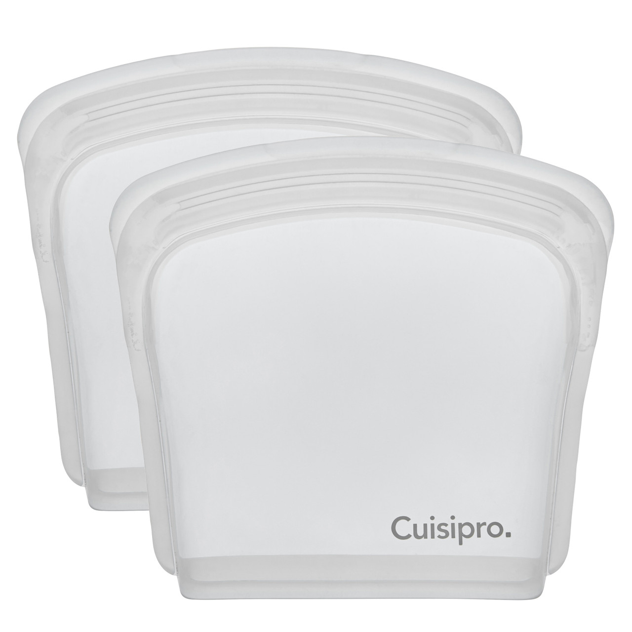 Cuisipro Pack-It Bag Collection - Silicone Reusable Bag- 200ml (6.75oz.) - Set of 2 - Clear (BC 74792400)