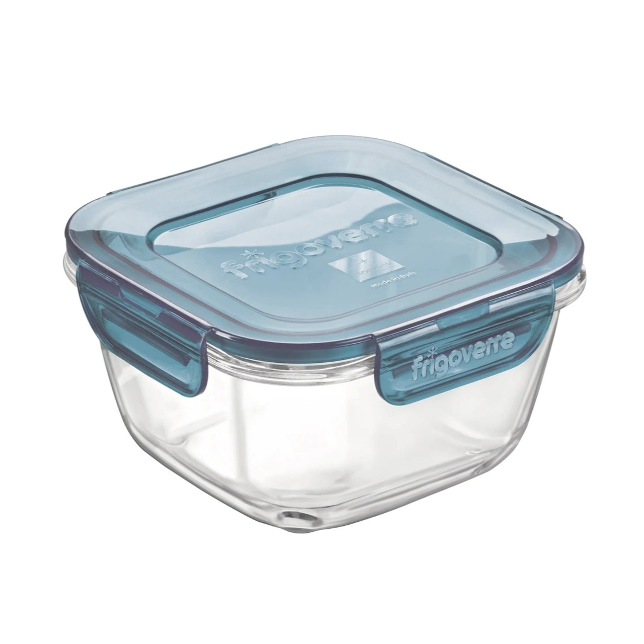  Bormioli Rocco Frigoverre Evolution Collection - 4.75-Inch Square Container - 42cl (14.25 oz) - Grey (BR 389116MG1121990)