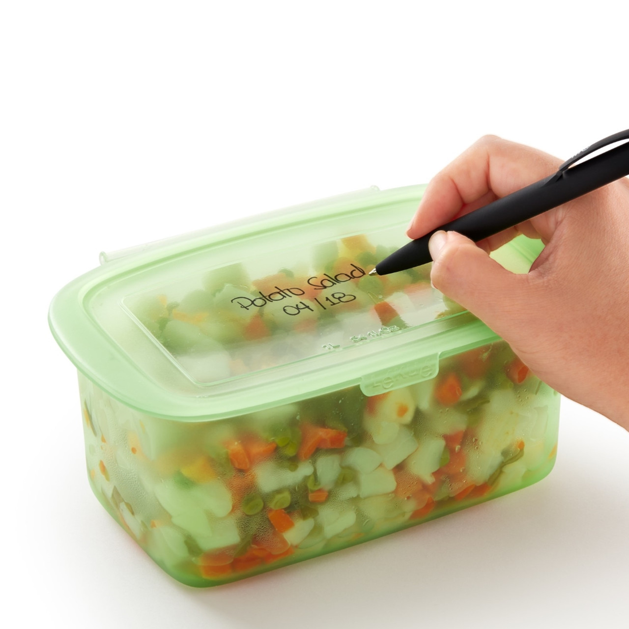 Write on the prep container then wipe of when empty