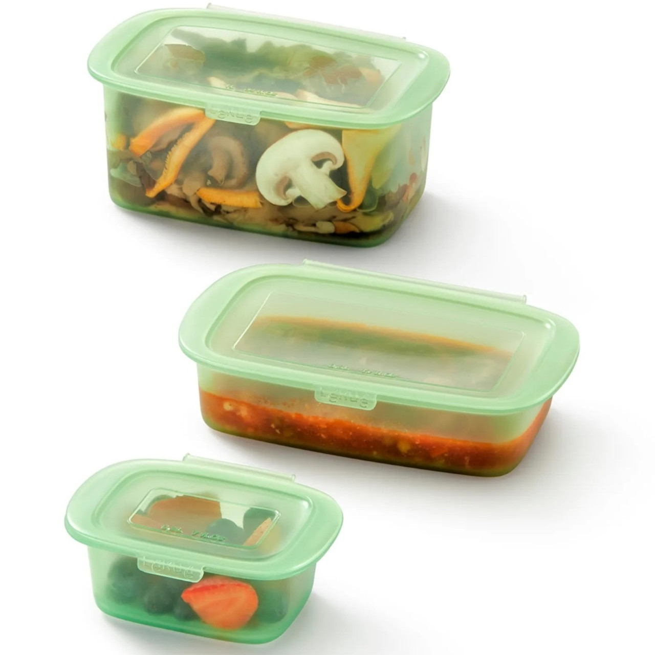 Preserve veggies, sauces, fruits and meats in reusable containers. 