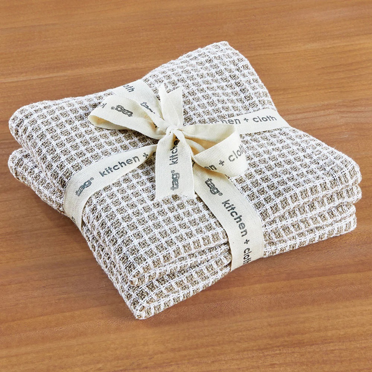 tag® Kitchen + Cloth Collection - Textured Check Dishcloth Set comes bundled with a ribbon! 