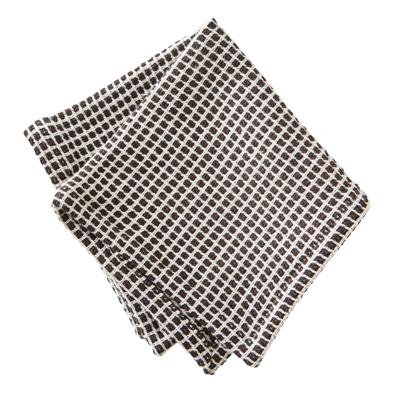 tag® Kitchen + Cloth Collection - Textured Check Dishcloth Set - Black (TAG G13021)
