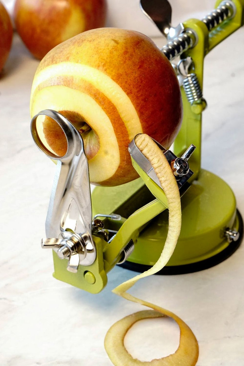 Turn the crank and peel and slice! 