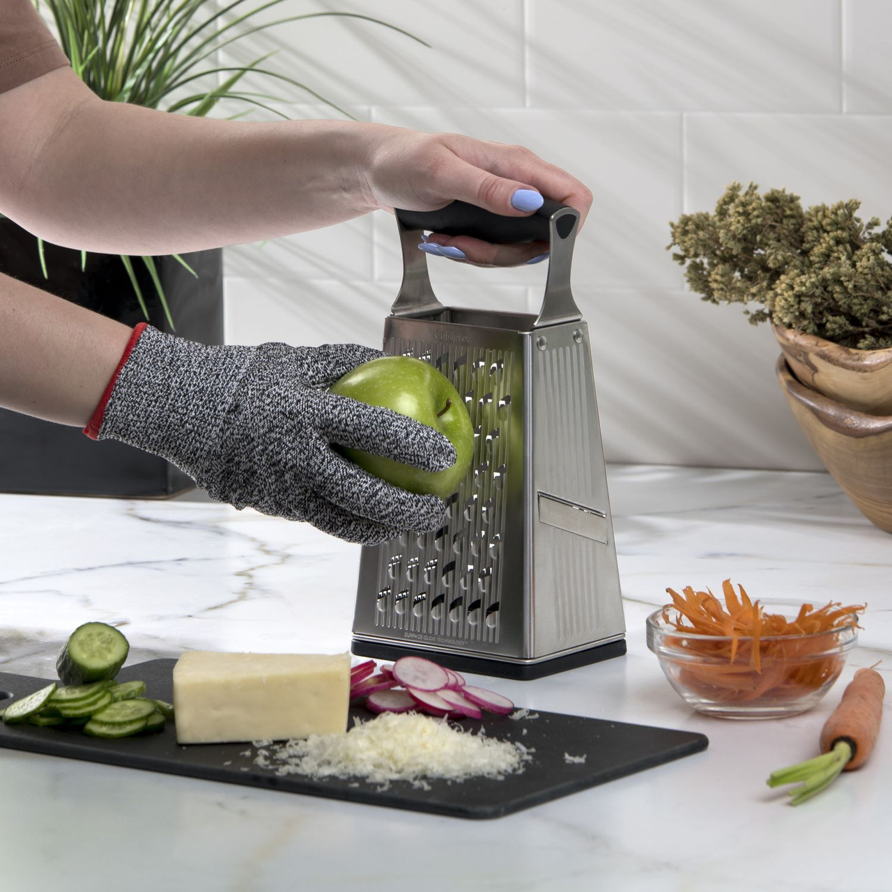 No more abrasions from the grater. 