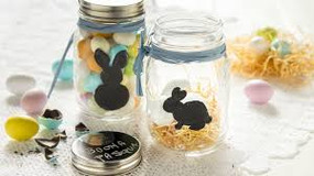 Decorated Easter Jars