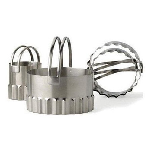 RSVP Endurance® Stainless Steel Collection - Round Biscuit Cutters – Rippled (set of 4) (RSVP RBC-4)