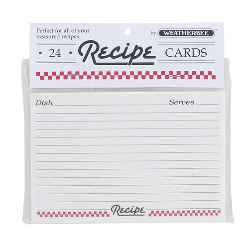  Weatherbee Recipe Cards - 4" x 6" - Set of 24 (HIC 066)