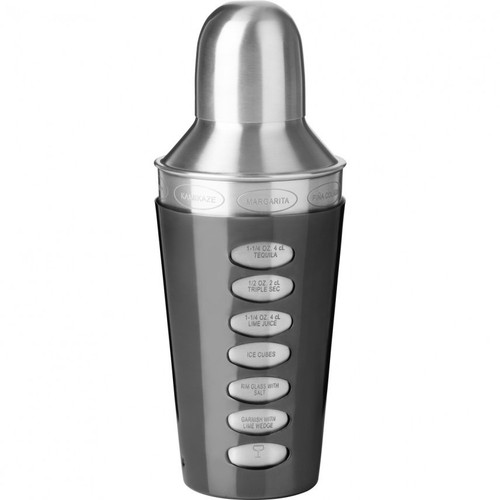 Trudeau Orginal Stainless Steel Recipe Cocktail Shaker - 20 oz. (TR 0971513)