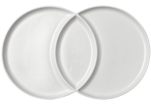 Ladelle Loop Collection - 3 Part Serving Platter - White (LD 61379)