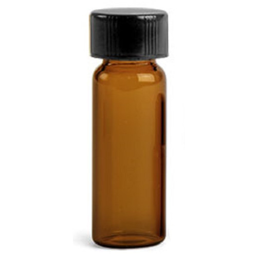  T.M.C. 1 dram Amber Glass Vials with Black Phenolic PV Lined Caps & Orifice Reducers - Set of 24 (TMC 4060-81P24)