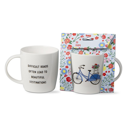 tag Bike Collection - Bone China Mug - 11 Oz. - Difficult Roads (TAG 209209)