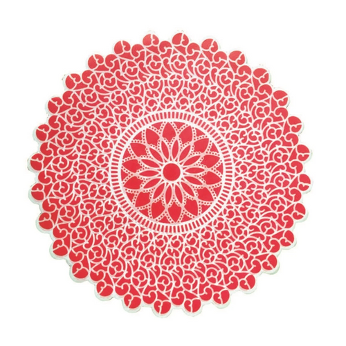 Sisson Parchment Round Collection - Red - Pack of 20 (SD 1003)