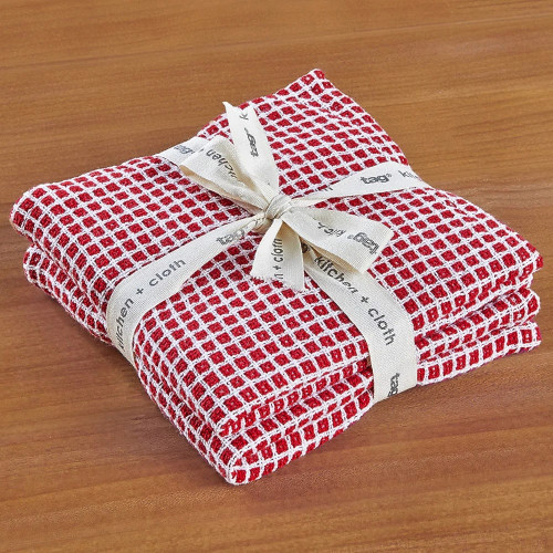 tag® Kitchen + Cloth Collection - Textured Check Dishcloth Set