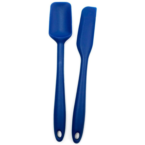 RSVP Ela's Silicone Collection - Mini Spoon Spatula Set - Blue (RSVP EMS-BL)