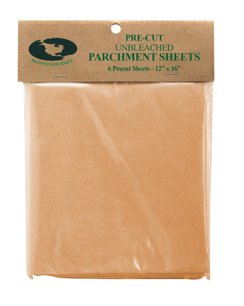 Beyond Gourmet Unbleached Pre-Cut Parchment Paper Sheets, Set of 24