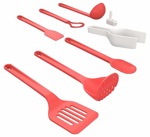 Venn Stack 8 Piece Utensil Set- Red (CB VNUTSETRED)