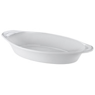 Browne Foodservice 16-Ounce White Stoneware Oval Lasagna Baker (BC 564015W)