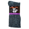 Extra Wide Unisex Loose Fit Solid Stays Up Marled Merino Wool Crew Sock