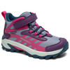 Merrell Kids' Girls' Moab Speed Mid 2 A/C Waterproof Hiker Sneaker