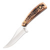 Bear & Son Stag Delrin Upswept Skinner Fixed Blade Knife