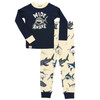 Lazy One Toddler Wide Awake Shark Long-Sleeve Pajama Set, 2-Piece