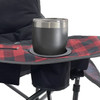 QACH2-017CFH-R - Red Buffalo Check - cup holder detail