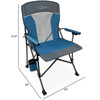 HACH02014BLUBSE - Blue/Grey - 3-quarter, with dimensions
