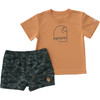 Carhartt Infant Boy's Short-Sleeve Sun Defender Force Shirt & Woven Short Set, 2-Piece