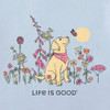 Life is Good Women's Dog Among Wildflowers Short Sleeve Crusher-LITE Tee