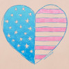 Life is Good Women's Radiant Americana Heart Short Sleeve Crusher-LITE Vee