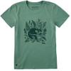 Women's Life is Good Sleeping Fox on Ferns Short Sleeve Crusher Tee