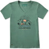 Life is Good Women's Explore More Vista Short Sleeve Crusher V-Neck T-Shirt