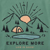 Life is Good Women's Explore More Vista Short Sleeve Crusher V-Neck T-Shirt