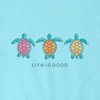 Life is Good Women's Three Turtles Short Sleeve Crusher Vee