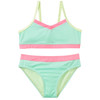 Breaking Waves Girl's Ribbed Color Block Bikini Set, 2-Piece