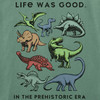 Life Is Good Youth In The Prehistoric Era Dinosaurs Crusher Short-Sleeve Shirt