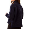 Tribal Sportswear Women's Textured Rib Mock Neck Drop Shoulder High-Low Sweater