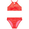 Beach Lingo Girl's Jacquard Hibiscus Swimsuit, 2-Piece