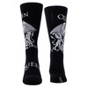 Perri's Socks Men's Queen White Crest Crew