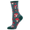 Socksmith Design Women's Pretty Fly For A Fungi Crew Sock