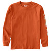 Carhartt Men's Loose Fit Heavyweight Graphic Logo Sleeve Long-Sleeve T-Shirt