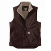 Carhartt Men's Loose Fit Washed Duck Sherpa-Lined Mock-Neck Vest
