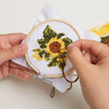 Kikkerland Sunflower Mini Cross Stitch Embroidery Kit