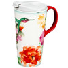 Evergreen Garden Hummingbird Ceramic Travel Cup w/ Lid