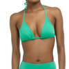 Eidon Women's Kali Solid Triangle Slider Bikini Swimsuit Top