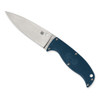 Spyderco Enuff 2 Blue PlainEdge Fixed Blade Knife