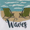 Park Designs Happiness Comes In Waves Embroidered Dish Towel