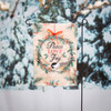 Evergreen Chickadee Wreath Burlap Garden Flag